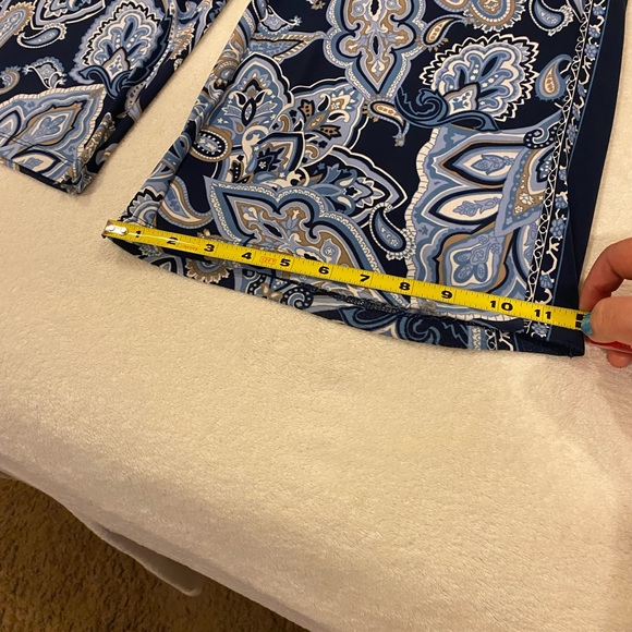 PANTS, INC International Concepts Brand, Size XS navy blue and baby blue print - Picture 10 of 10